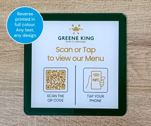 Custom Design 100x100mm Full Colour Glass-Like Acrylic NFC Plate