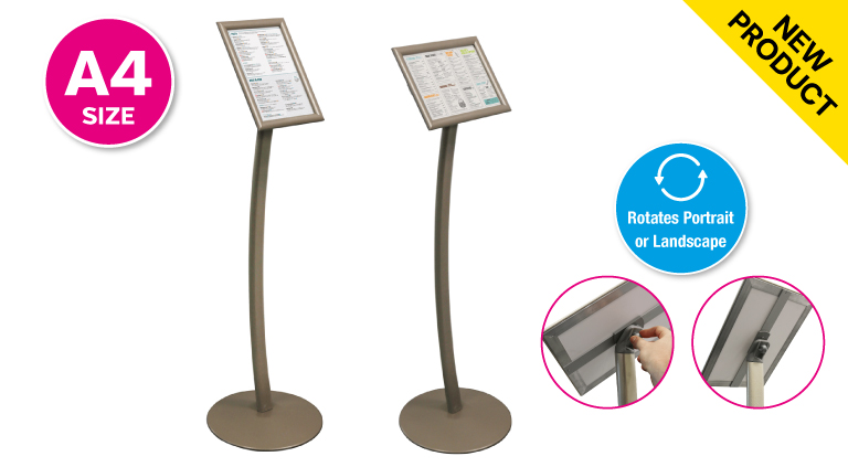 Curved Free Standing Snap Frame Display